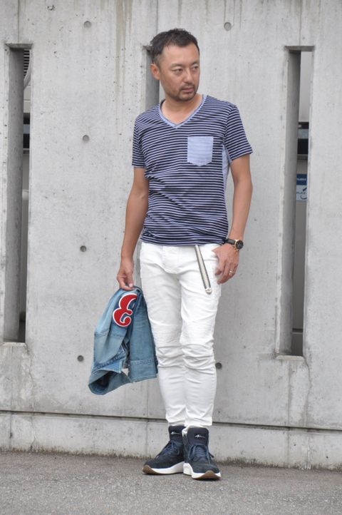 AKMバイカーデニムstyling　No.1