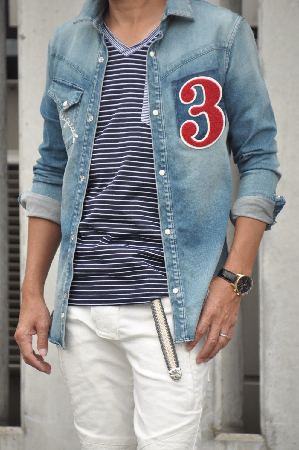 AKMバイカーデニムstyling　No.1