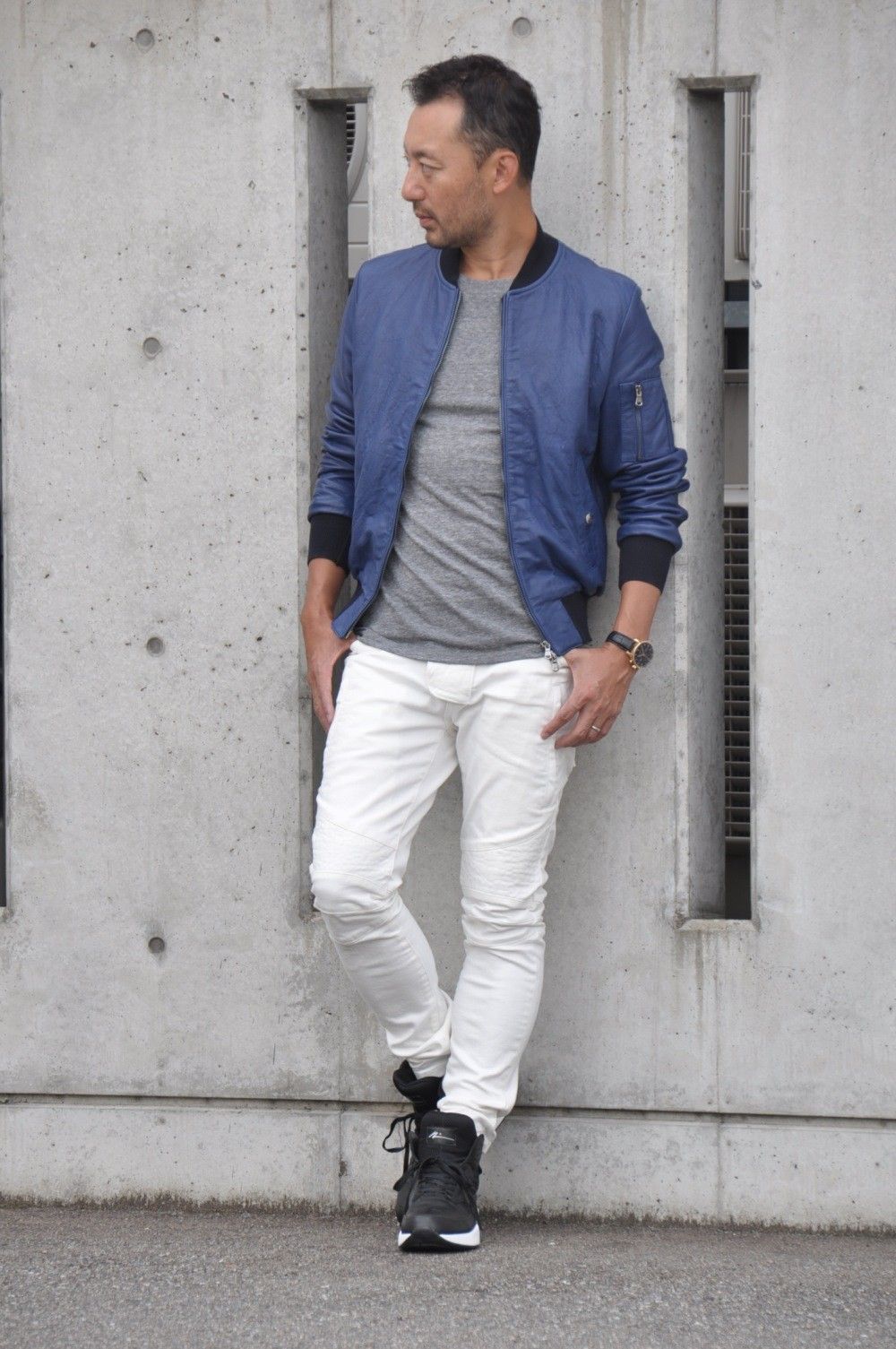 AKMバイカーデニムstyling　No.3
