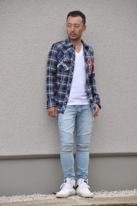 AKMバイカーデニムstyling　No.4