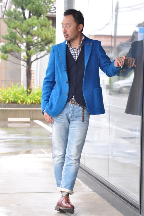 ジャケパンスタイル、今回はチェックはシャツで!