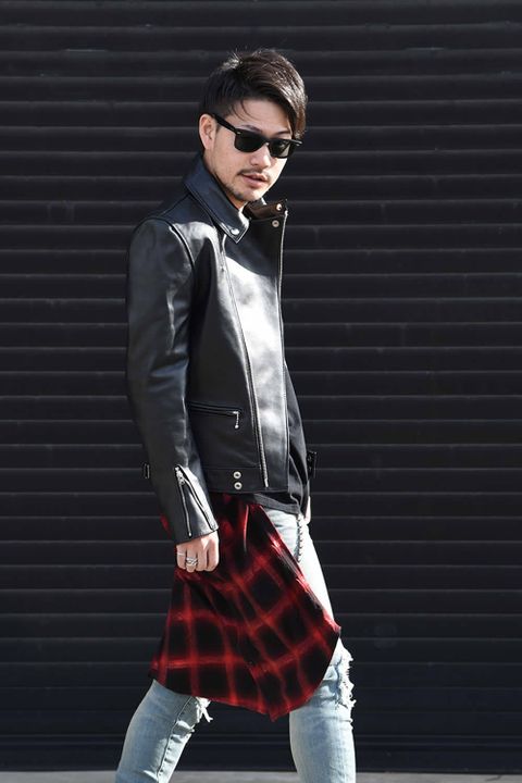 <AMIRI>と<Lewis Leathers>を贅沢に組み合わせてスタイリングを組んでみました。