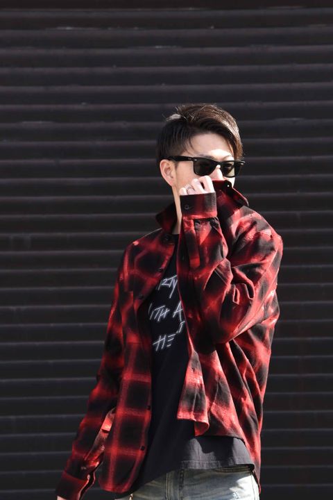 <AMIRI>と<Lewis Leathers>を贅沢に組み合わせてスタイリングを組んでみました。
