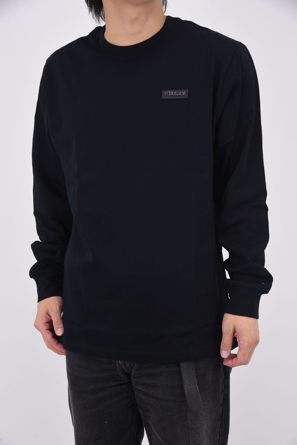 PLATE LONG T-SHIRT / プレート ロングTシャツ (ブラック)