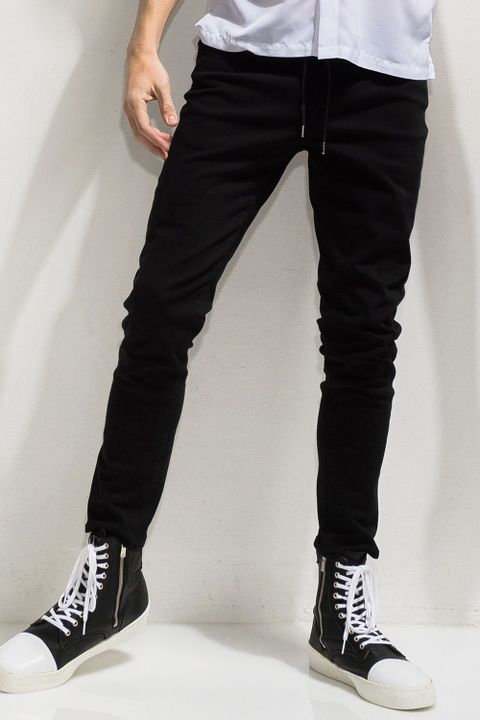 MICK DENIM JERSEY / 定番 デニム ジャージーンズ ブラック