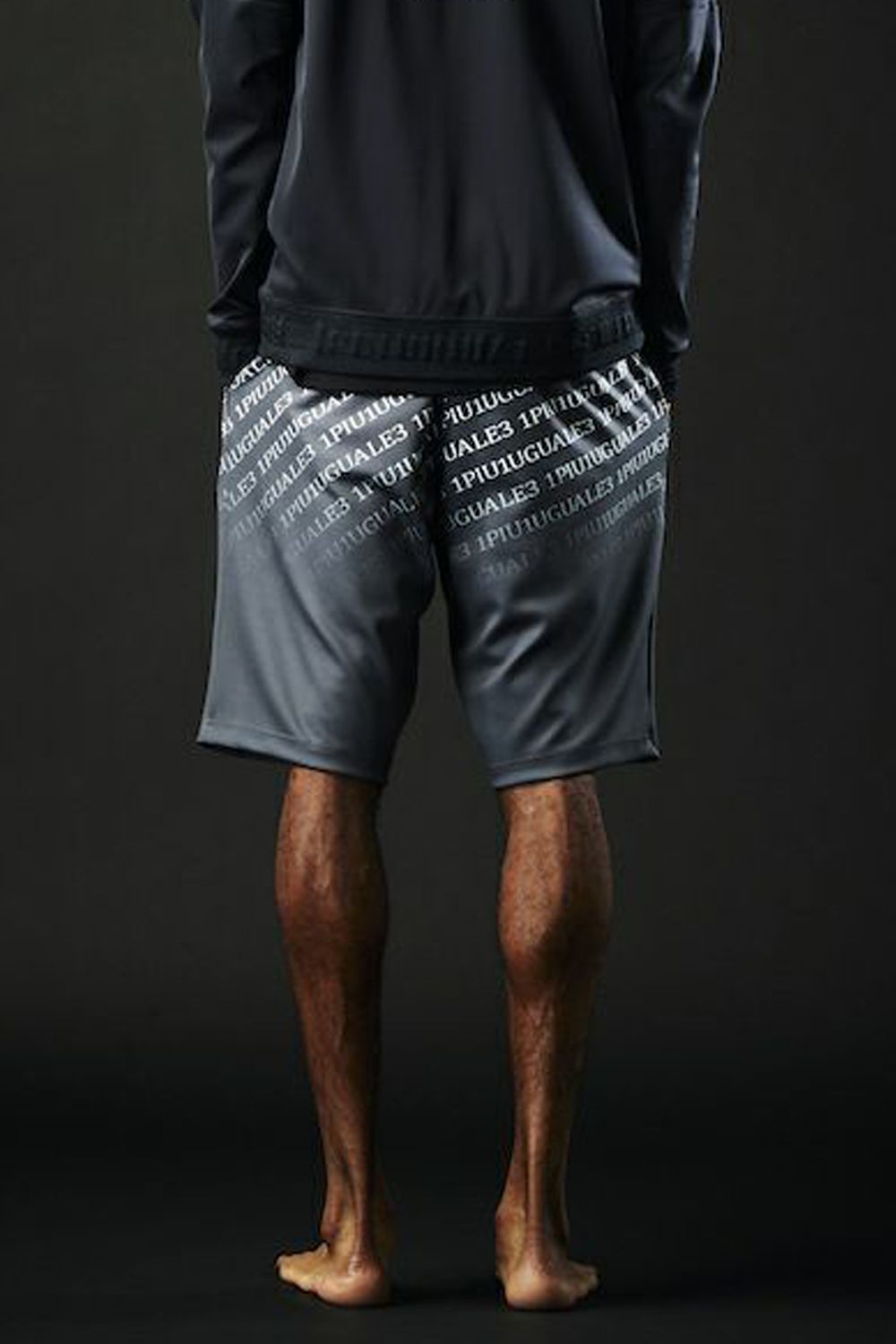 113SPORT PREMIUM BOOST JERSEY SHORTS GRADATION / プレミアム ダイアゴナルロゴ グラデーション ショートパンツ ブラック×ホワイト (3月~4月頃入荷予定)