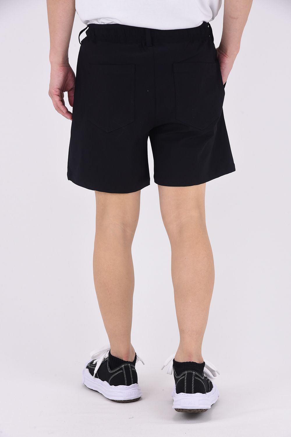 TV NYLON SHORTS / ナイロンマイクロファイバー ルーズフィット ショートパンツ ブラック