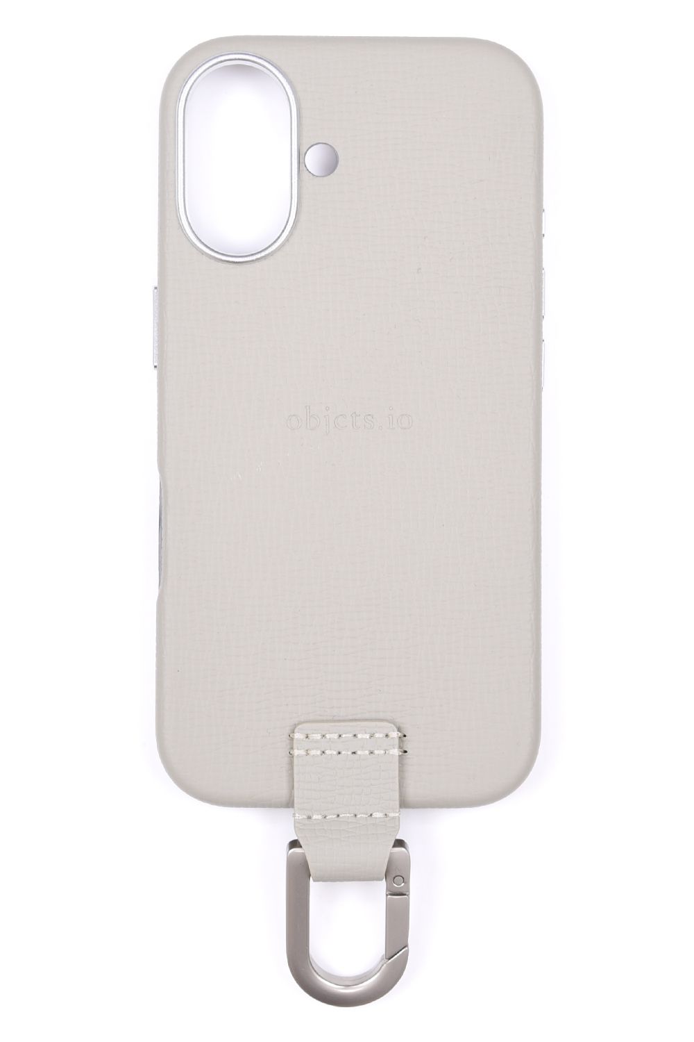 CARABINER-CASE / カラビナ付 iPhone レザーケース (ホワイトベージュ)