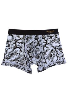 FLOWER Short Boxer - ブラック / サックス