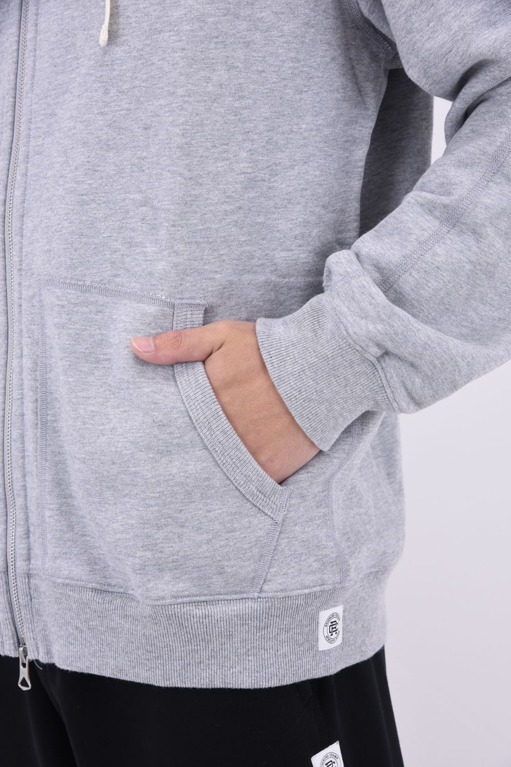 【国内正規品】 MIDWEIGHT TERRY CLASSIC FULL ZIP HOODIE / ミッドウェイトテリー フルジップパーカー  リラックスシルエット ヘザーグレー