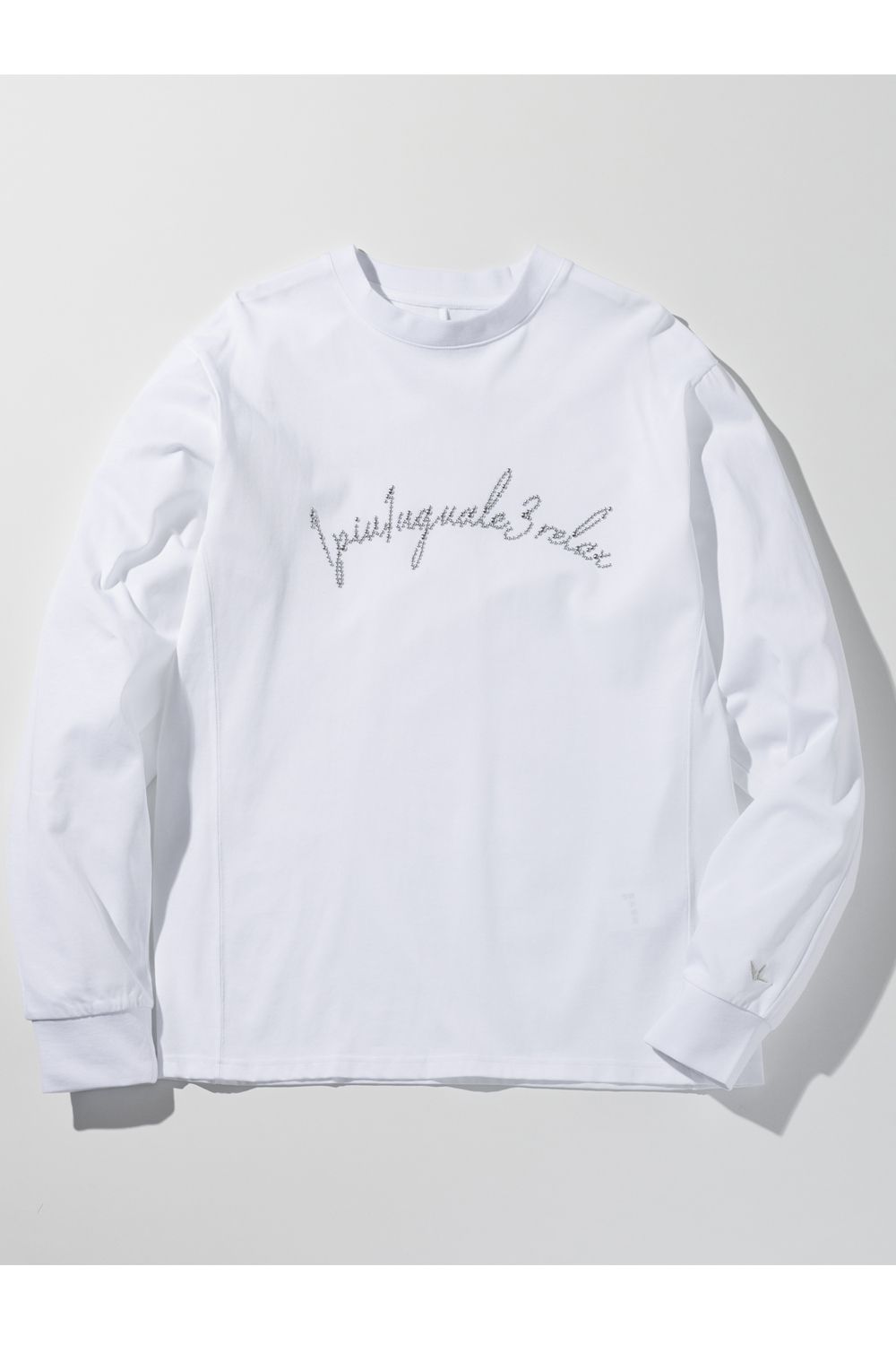 【26AW】 SCRIPT LOGO HOTFIX STUDS L/S T-SHIRT / スクリプトロゴ ホットフィックス スタッズ ロングスリーブ Tシャツ (ホワイト) (8月上旬入荷予定)