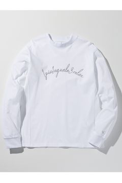 【26AW】 SCRIPT LOGO HOTFIX STUDS L/S T-SHIRT / スクリプトロゴ ホットフィックス スタッズ ロングスリーブ Tシャツ (ホワイト) (8月上旬入荷予定)