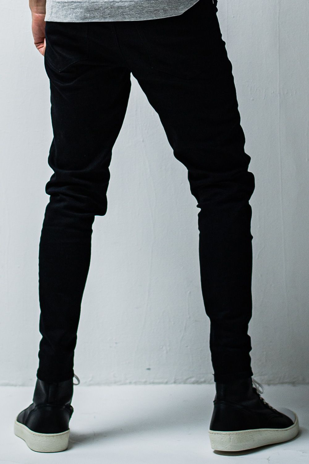 SL EASY PANTS / スラックス型 テーパード イージーパンツ ブラック