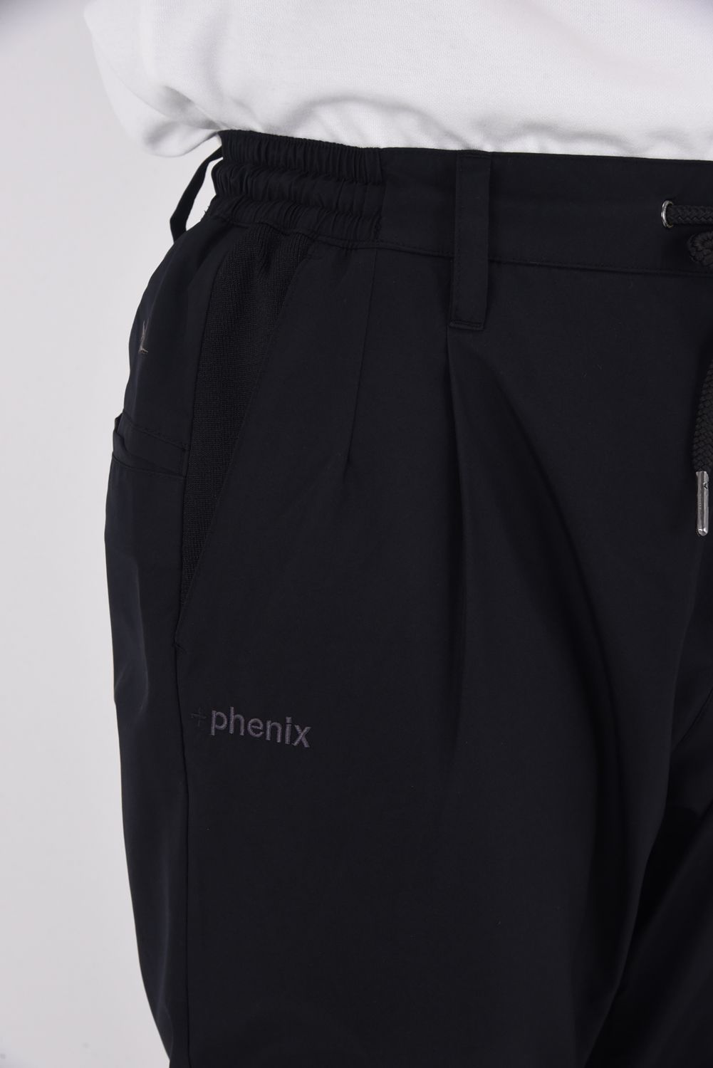 【+phenix】 NO COLLAR JACKET & SLACKS / WINDSTOPPER® PRODUCTS BY GORE-TEX LABS ノーカラージャケット&スラックスセットアップ (ブラック)
