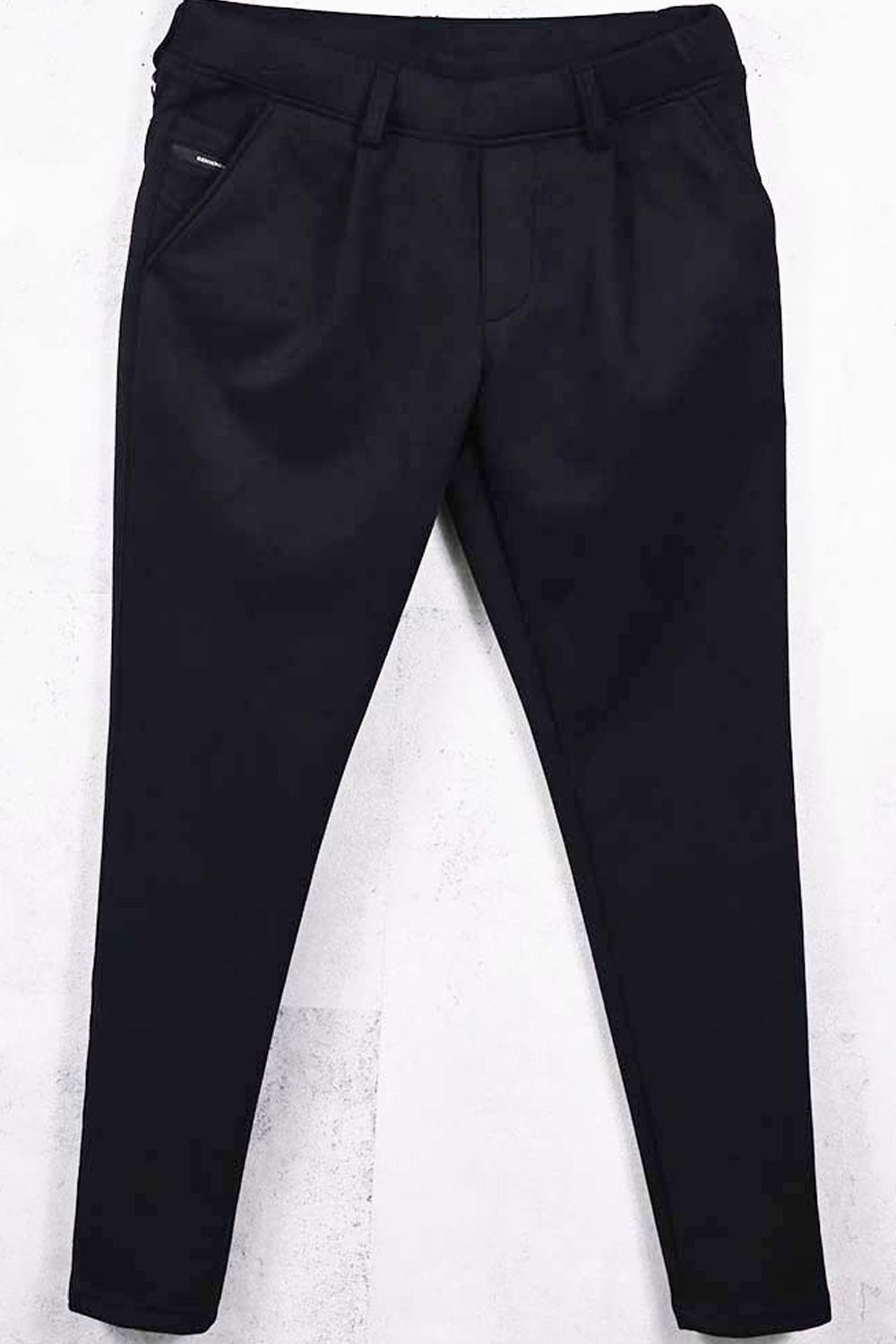 CHRIS EASY HEAT TUCK PANTS / スウェードジャージー スラックスイージータックパンツ (ブラック) (1月上旬入荷予定) ※オーダー締切：9月1日(月)18:00