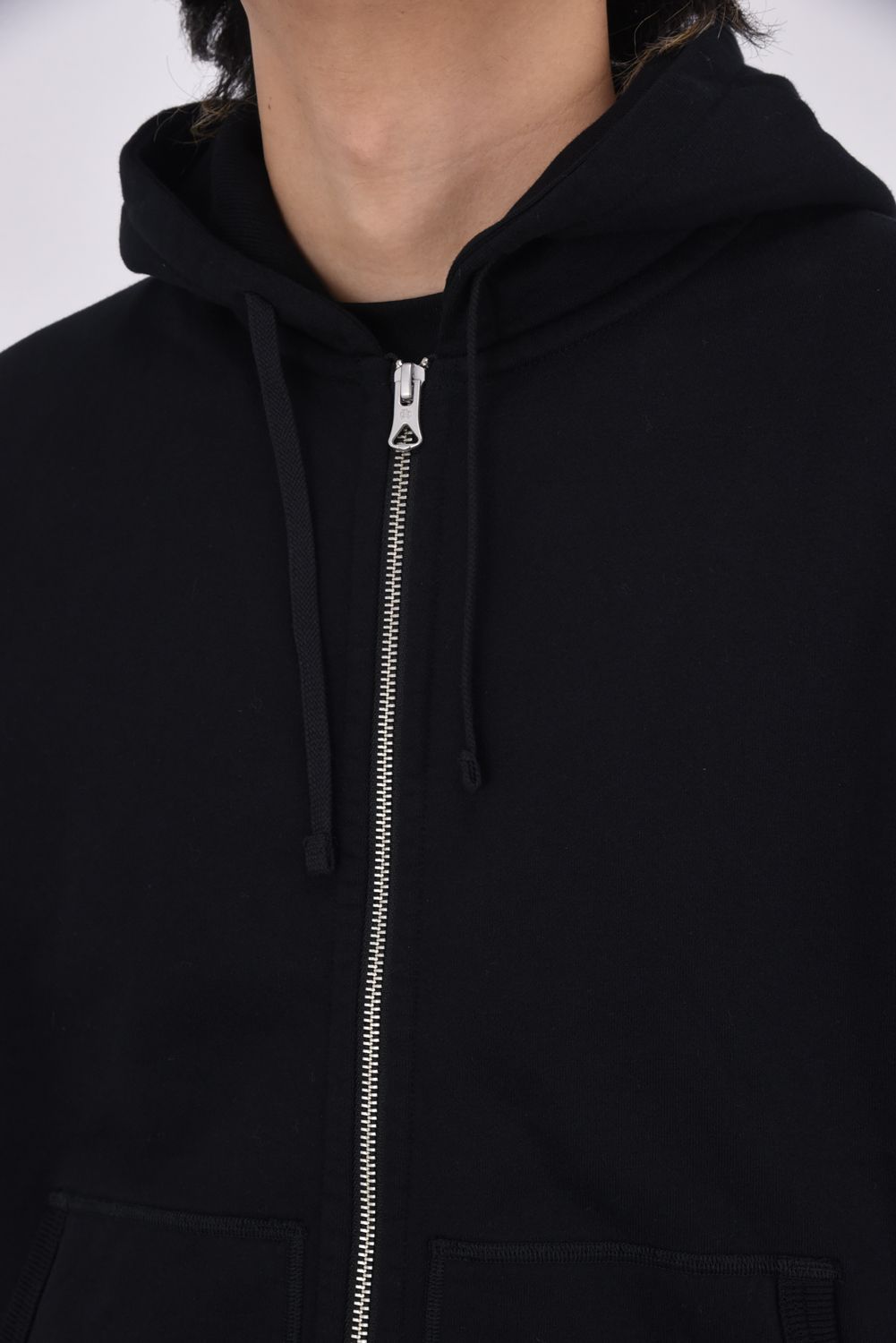 【国内正規品】【STANDARD FIT】 MIDWEIGHT TERRY ZIP HOODIE / ミッドウェイトテリー フルジップパーカー (ブラック)