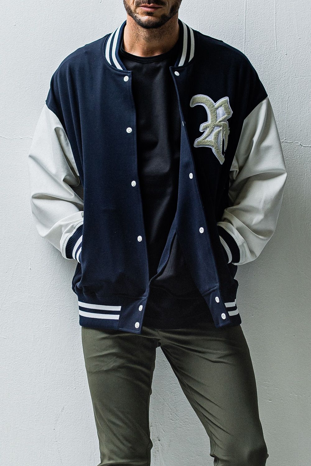 RESOUND CLOTHING - RC JERSEY OVER VARSITY JACKET / RCロゴ ジャージ ...