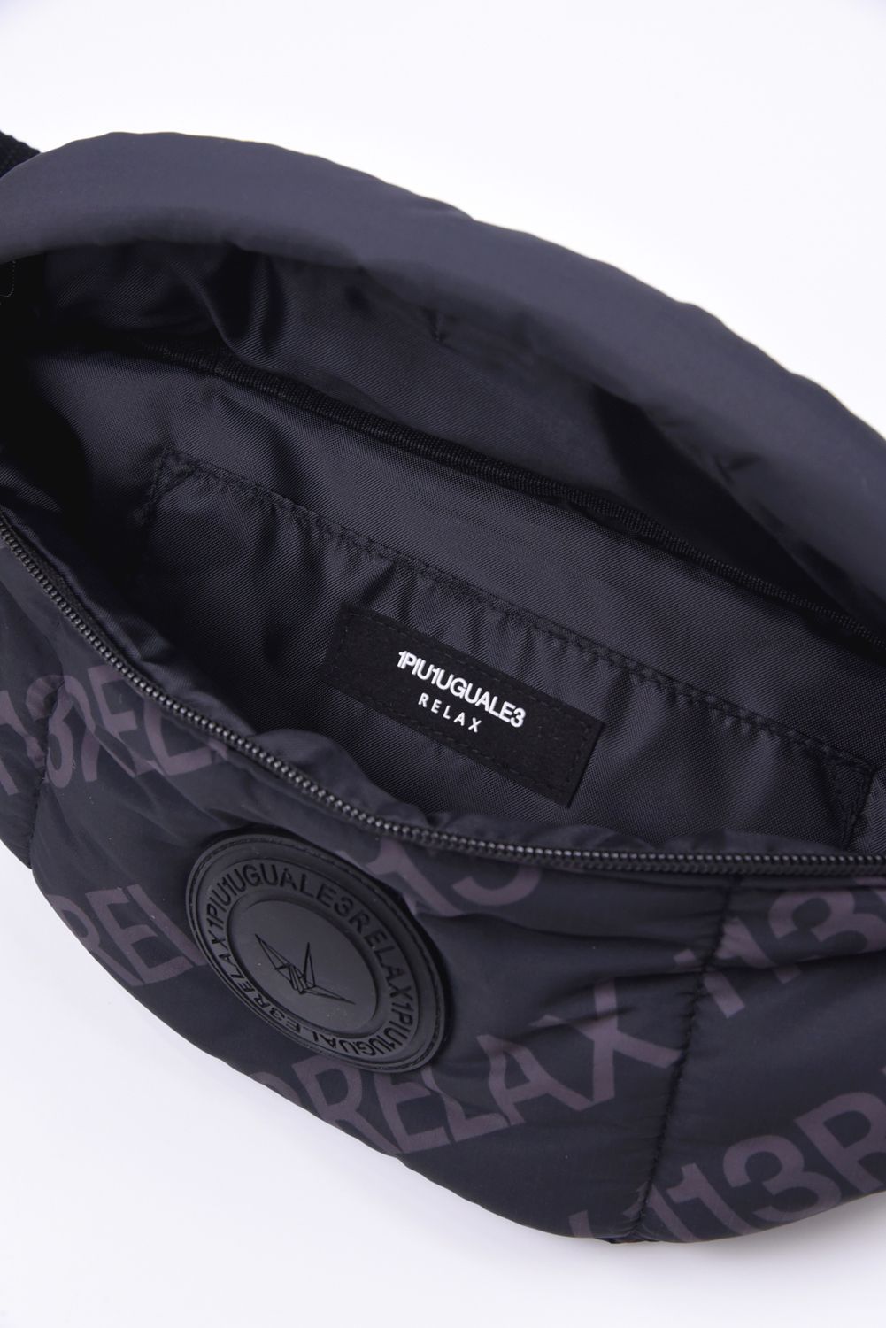 BATTING LOGO WAIST BAG / キルティング サークルロゴ ボディバッグ ブラック / ブラック
