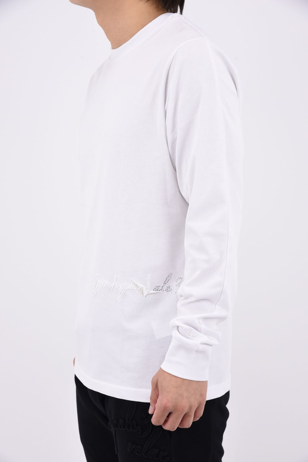 【26AW】 JEWELRY LOGO MERCERIZED LONG-SLEEVE T-SHIRT / ジュエリーロゴ マーセライズドコットン 長袖Tシャツ (ホワイト)