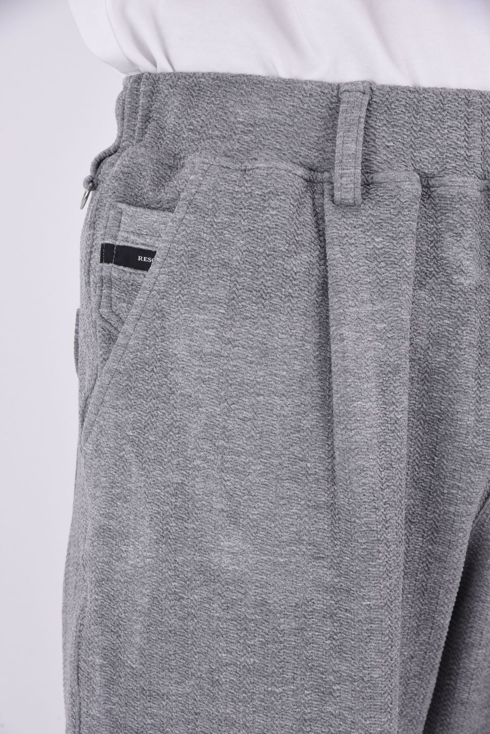 SEMI WIDE TUCK PANTS / ブリスターニット セミワイド ワンタックイージーパンツ (グレー)