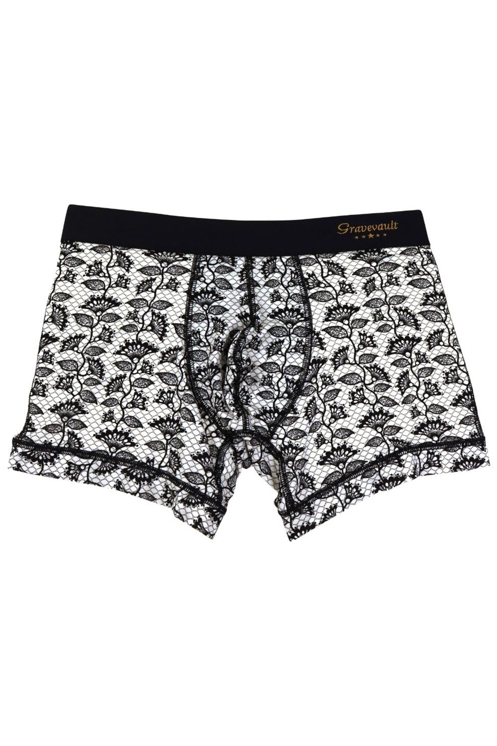 Barbed Flower Short Boxer - モードブラック
