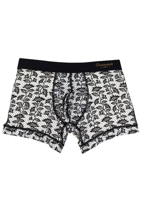 Barbed Flower Short Boxer - モードブラック