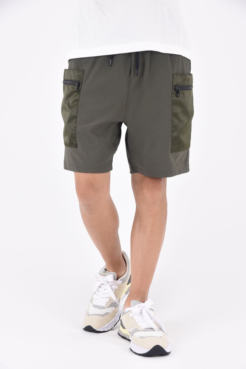 NYLON GR SHORTS / ナイロンギア ショートパンツ カーキ