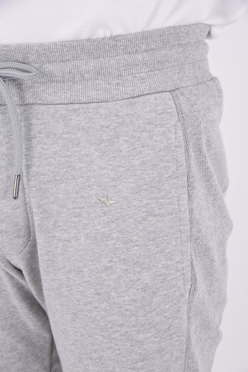 JOGGER PANTS WITH RHINESTONE CUFFS / ラインストーンヘムスウェットジョガーパンツ (グレー)