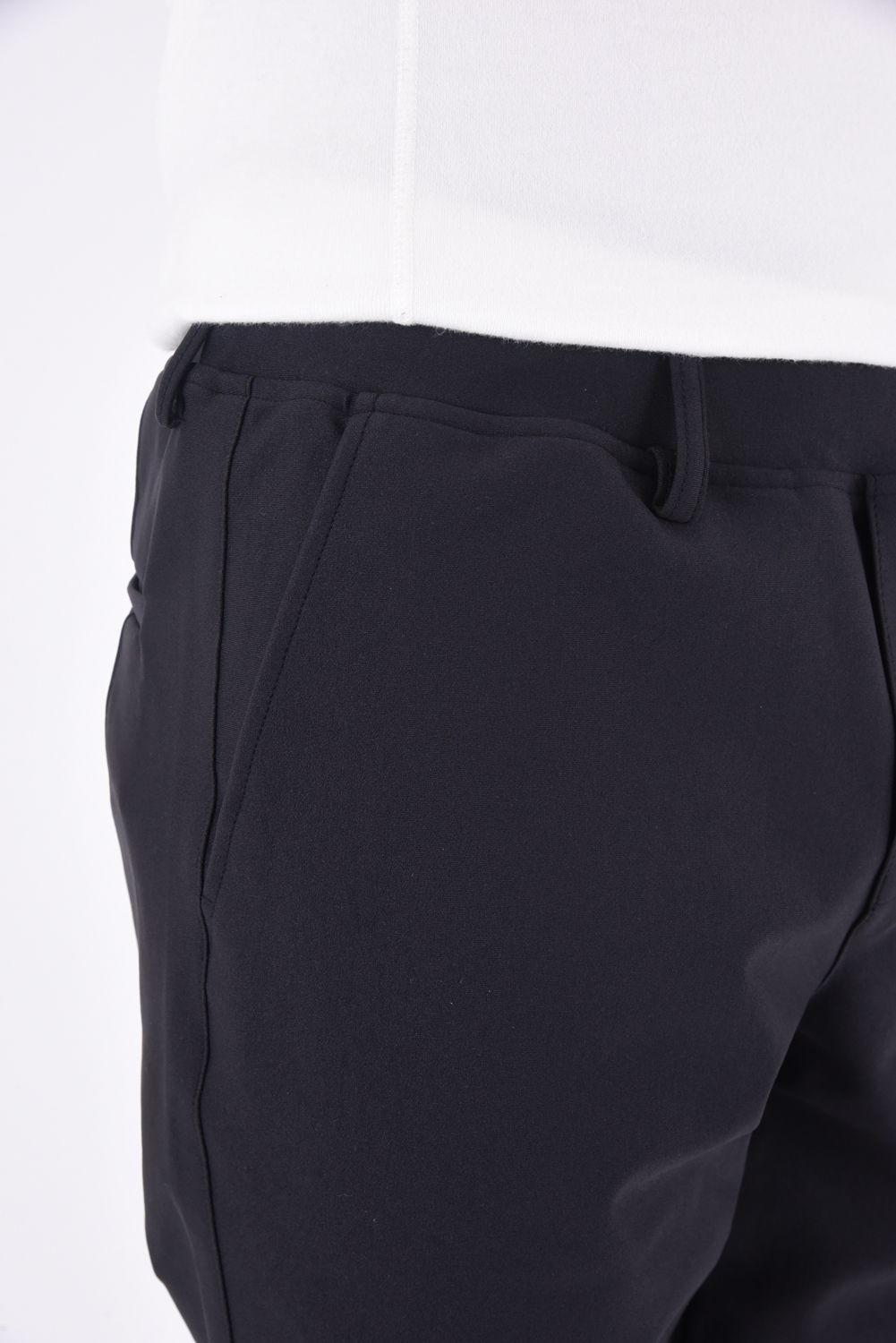 SL EASY PANTS / スラックス型イージーパンツ チャコール
