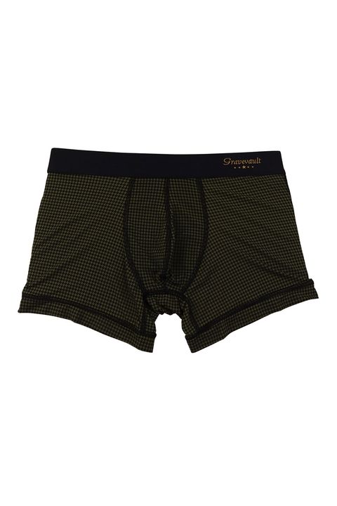 【待望のサイズ.XL入荷】 Houndstooth Short Boxer  - ブラック×カーキ