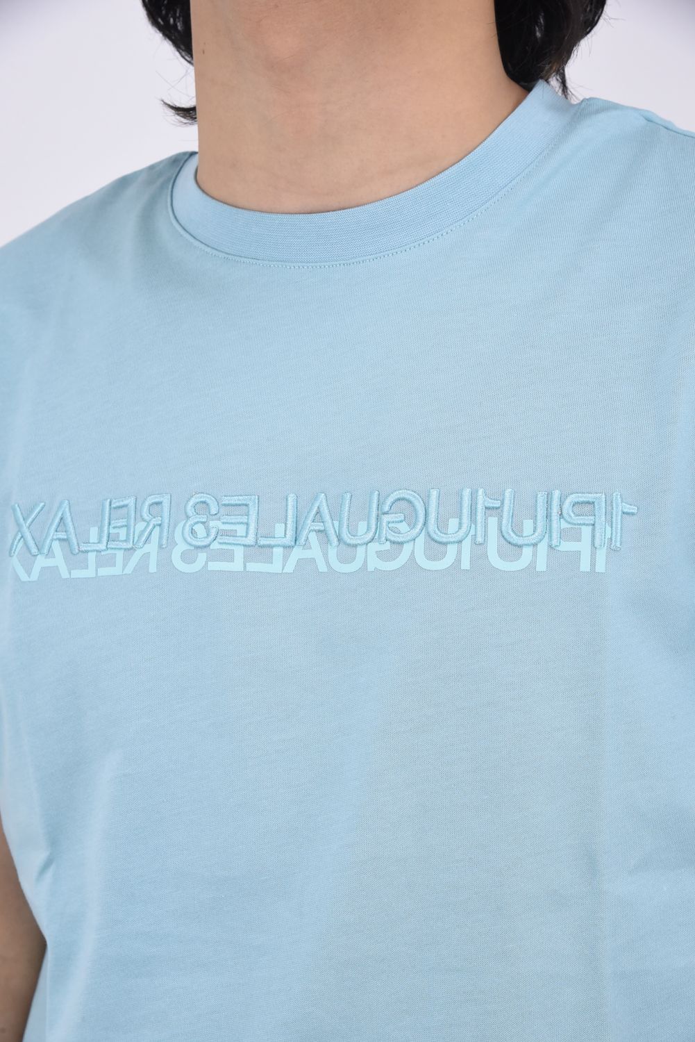 2-TIER LOGO T-SHIRT / 2ティア クルーネック Tシャツ (サックス)