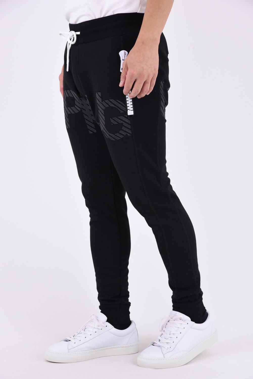 【26AW】 TC FRENCH TERRY SHADOW LOGO LONG PANTS / フレンチテリー シャドーロゴ ロングパンツ (ブラック)
