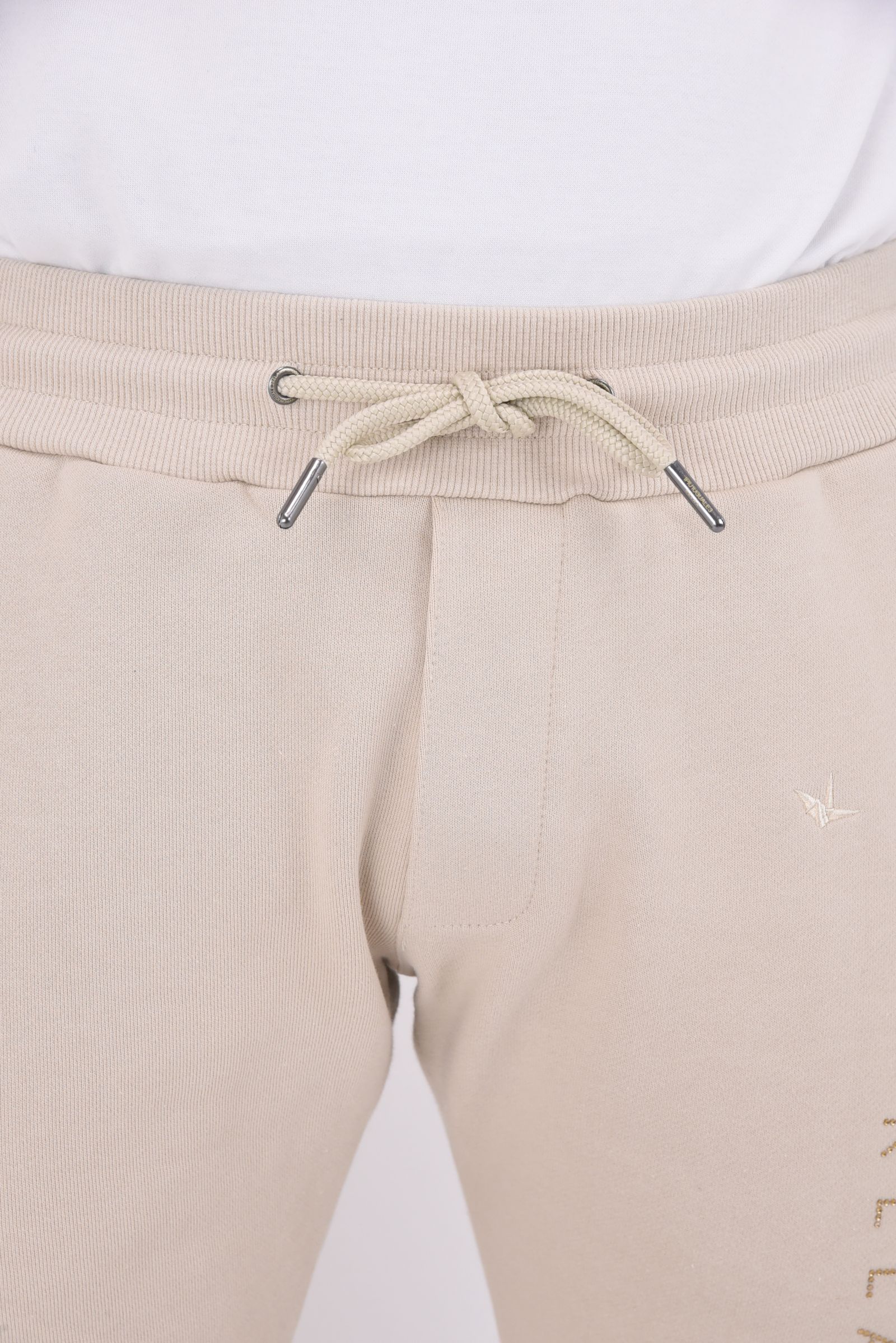 RHINESTONE LOGO SHORTS / ラインストーン ロゴ ショートパンツ (ベージュ)