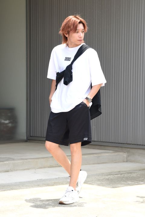 【White Mountaineering】 シャツ×ショーツスタイル