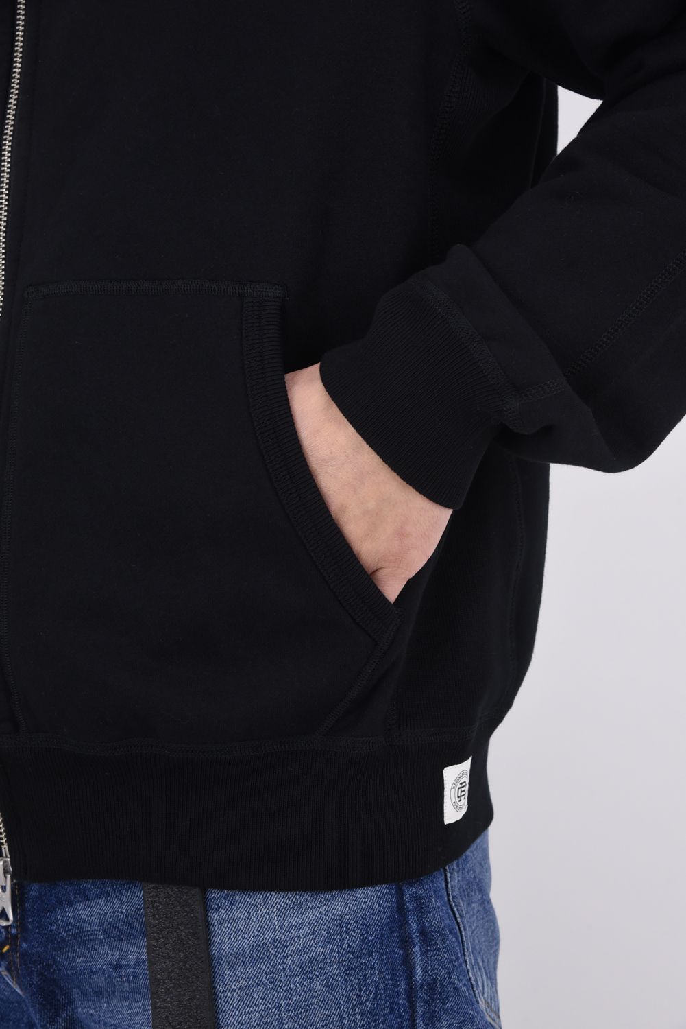 【国内正規品】【STANDARD FIT】 MIDWEIGHT TERRY ZIP HOODIE / ミッドウェイトテリー フルジップパーカー (ブラック)