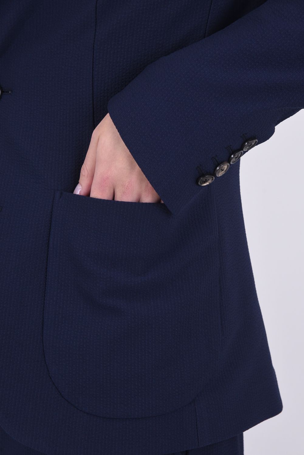 COMFY JACKET / ストレッチサッカー シングルジャケット ネイビー