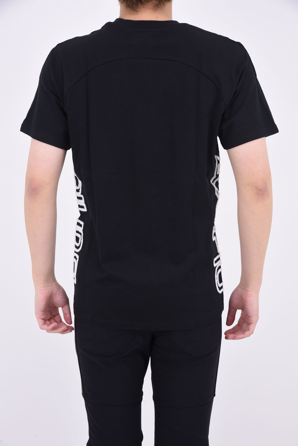 SAGARA EMBROIDERY T-SHIRTS / サガラ刺繍 サイドロゴ 半袖Tシャツ ホワイトブラック