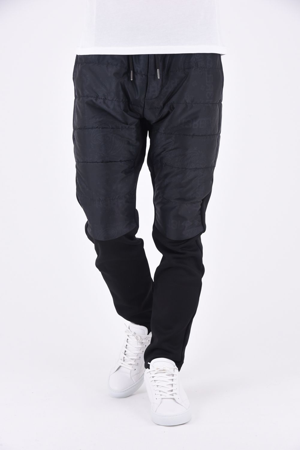1PIU PAISLEY PANTS / コンビネーション 中綿パンツ ブラック