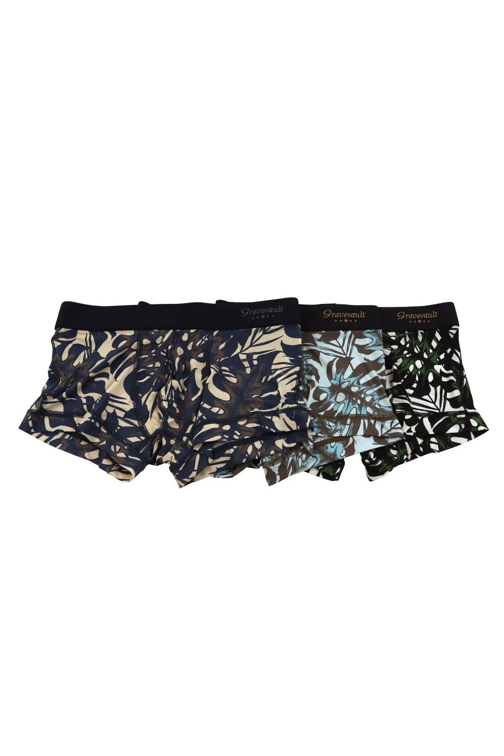 monstera leaf Short Boxer - リーフネイビー