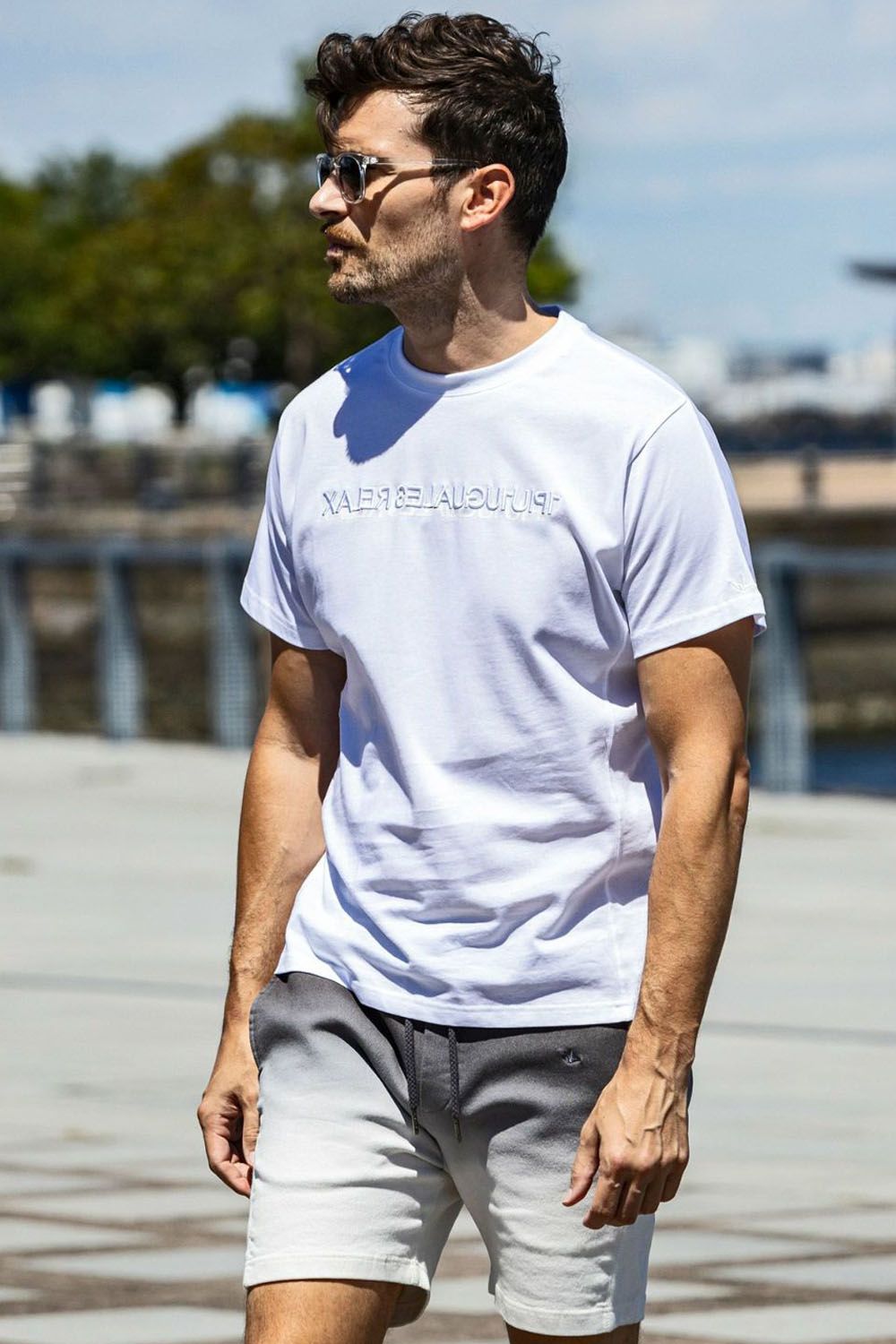 2-TIER LOGO T-SHIRT / 2ティア クルーネック Tシャツ (ホワイト)