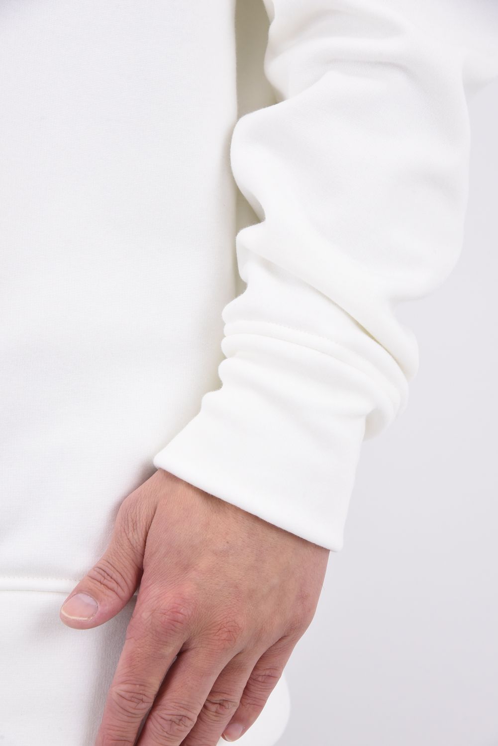 VELOURS FLEECE DORP TRAINER / アイコンロゴ 裏起毛 ルーズトレーナー ホワイト
