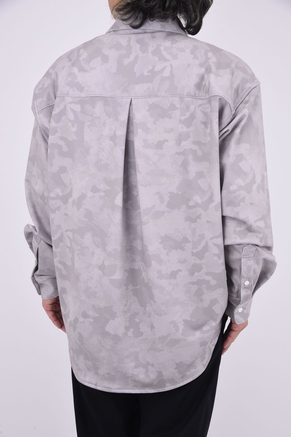 JERSEY JACK SHIRTS / 裏起毛 カモフラージュ ジャックシャツ グレー