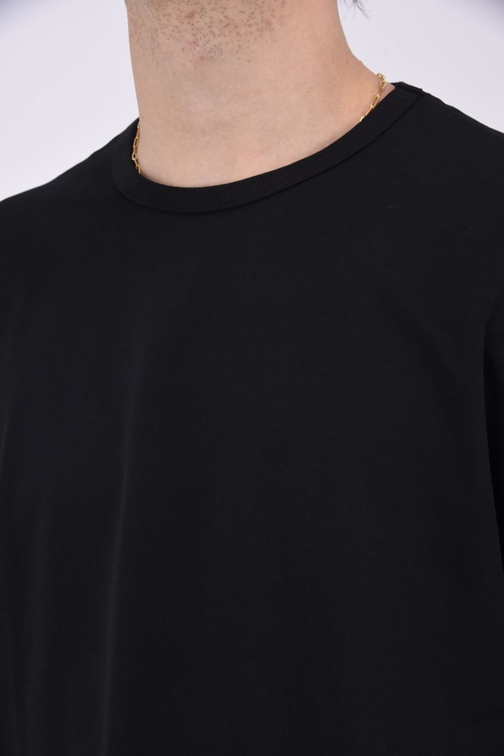 FAKE LAYERED LONGSLEEVE / ロングスリーブフェイクレイヤードTシャツ ブラック / ホワイト