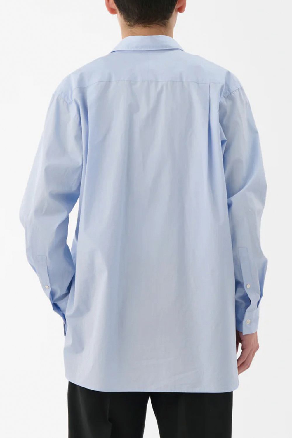 100/2 COTTON BROAD / コットンブロード スキッパーシャツ (サックス)