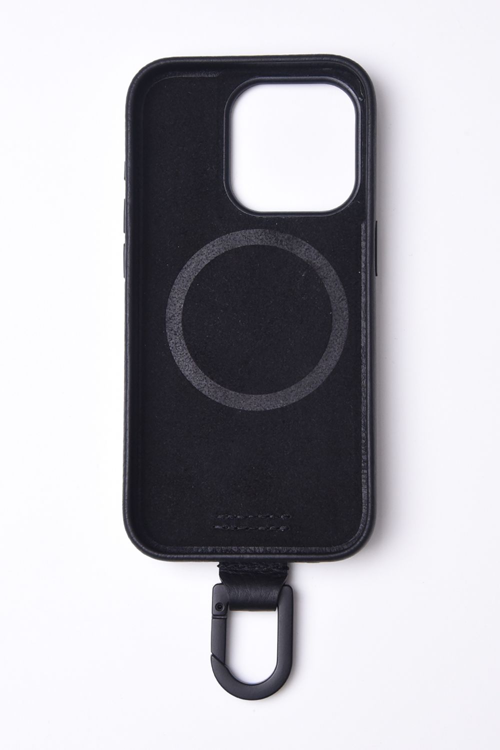 CARABINER-CASE / カラビナ付 iPhone レザーケース (ブラック)