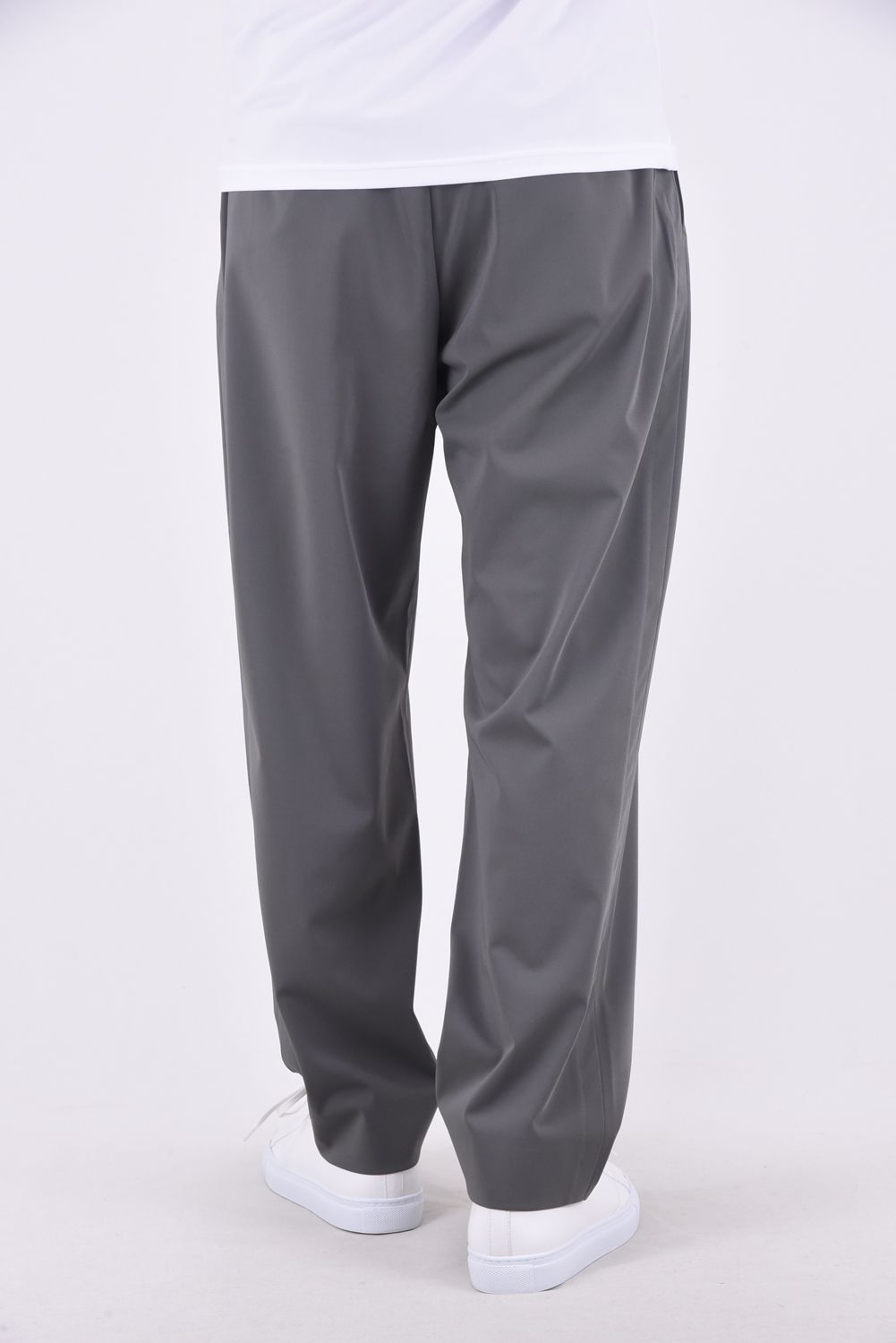 1OUT-PLEATS PANTS - STRETCH JERSEY / ポリエステルジャージー 1アウトプリーツ スラックス グレー