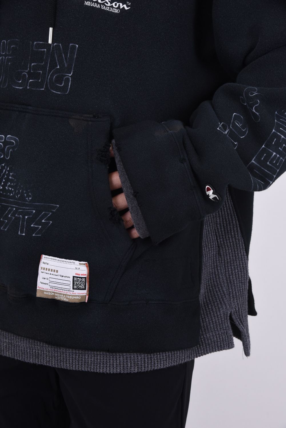 Maison MIHARA YASUHIRO - SHIFT SIDE COMBINED HOODIE ...