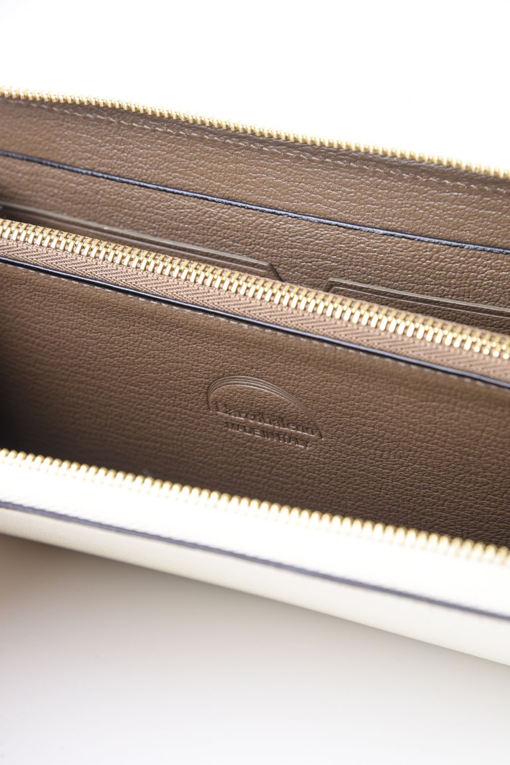 【残り1点】 ROUND ZIP LONG WALLET / LA409 ラウンドジップ ロングウォレット ホワイト / グレー