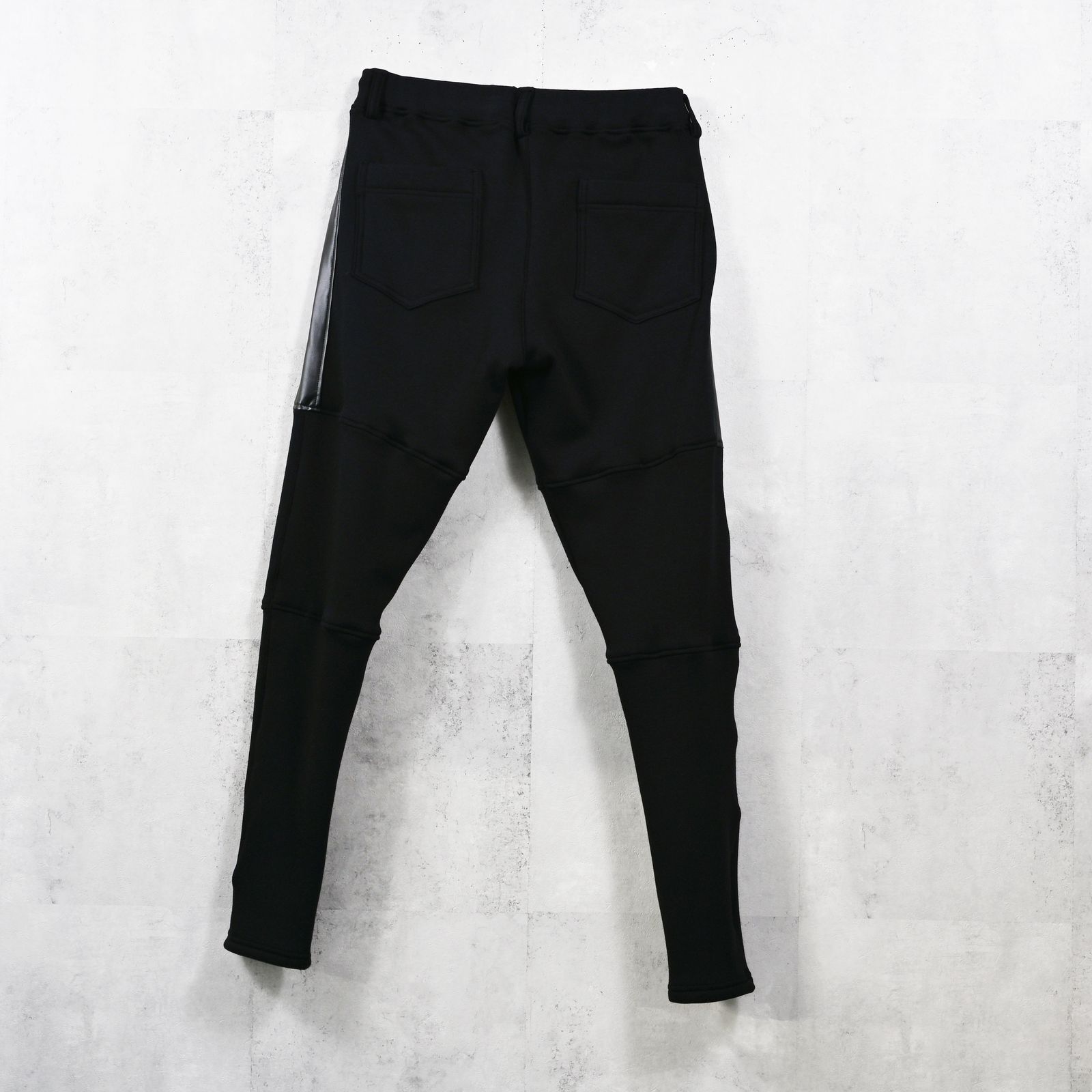 VELOURS FLEECE JT PT / 裏起毛 ベロアフリース ワンタックラインパンツ (ブラック) (11月中旬入荷予定) ※オーダー締切:9月7日(月)17時
