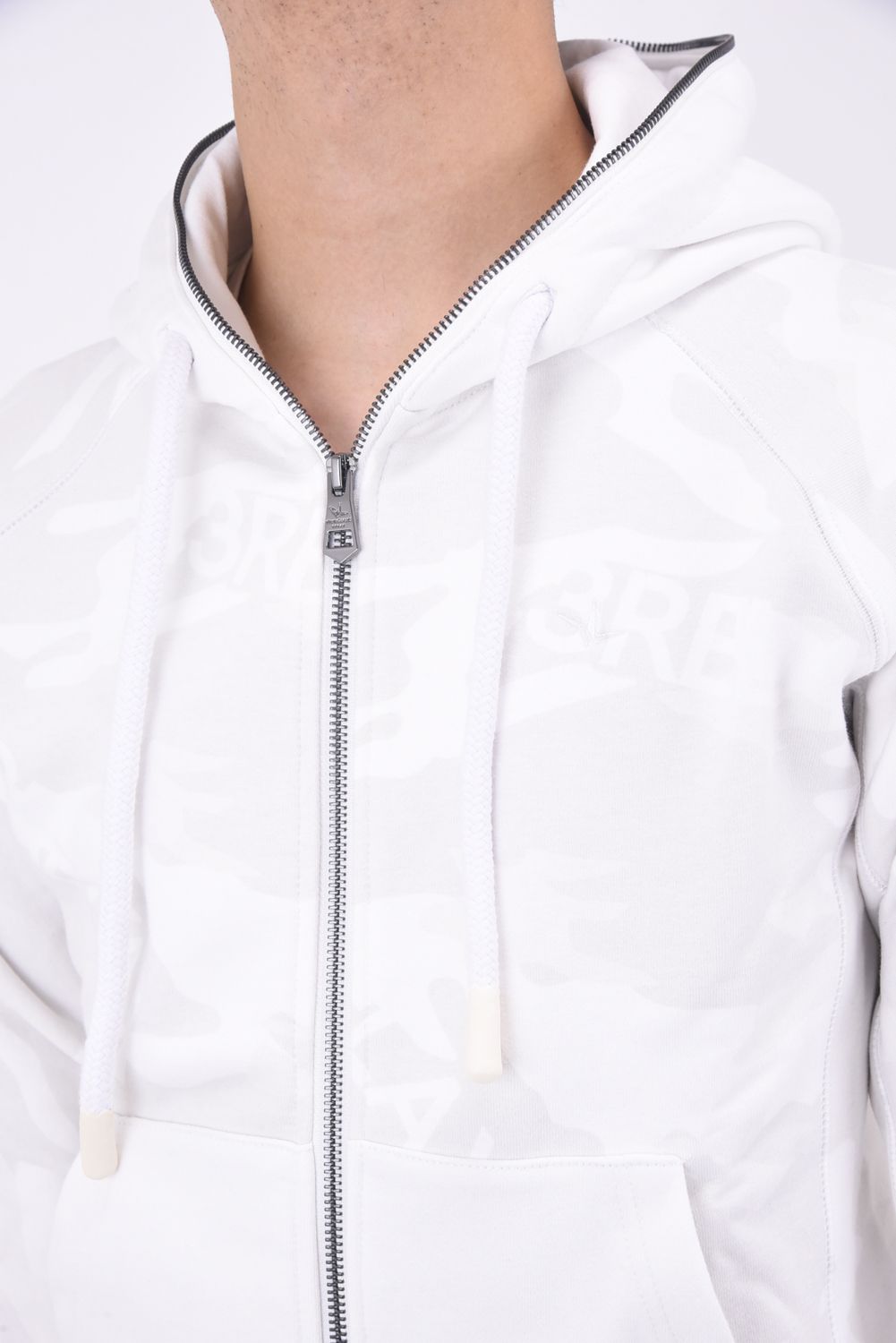 SUPER HEAVY 500 CAMO HOODIE / スーパーヘビー スウェット カモ柄パーカー ホワイトカモ